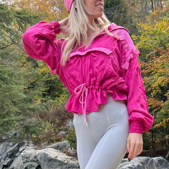Free People Movement Pink Windbreaker Jacket – Women’s XS - Picture 1 of 2